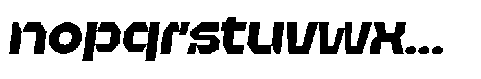 UT Sracotien Oblique Semi Expanded Extra Bold Font LOWERCASE
