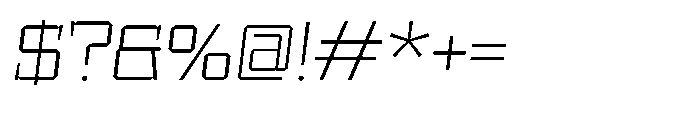 UT Sracotien Oblique Semi Expanded Extra Light Font OTHER CHARS