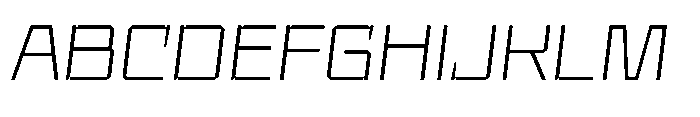 UT Sracotien Oblique Semi Expanded Extra Light Font UPPERCASE