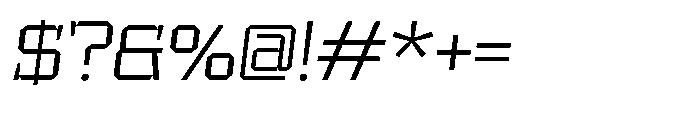 UT Sracotien Oblique Semi Expanded Light Font OTHER CHARS