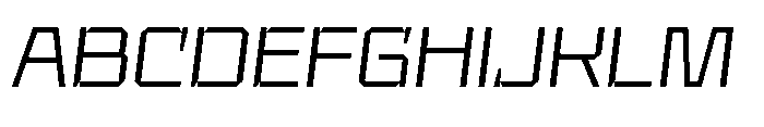 UT Sracotien Oblique Semi Expanded Light Font UPPERCASE