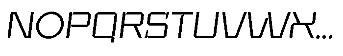 UT Sracotien Oblique Semi Expanded Light Font UPPERCASE