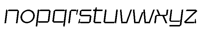 UT Sracotien Oblique Semi Expanded Light Font LOWERCASE