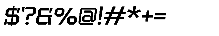 UT Sracotien Oblique Semi Expanded Medium Font OTHER CHARS