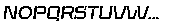 UT Sracotien Oblique Semi Expanded Medium Font UPPERCASE