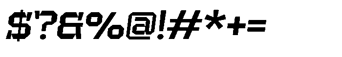UT Sracotien Oblique Semi Expanded Semi Bold Font OTHER CHARS