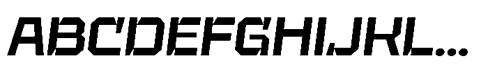 UT Sracotien Oblique Semi Expanded Semi Bold Font UPPERCASE