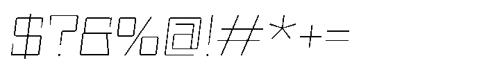 UT Sracotien Oblique Semi Expanded Thin Font OTHER CHARS