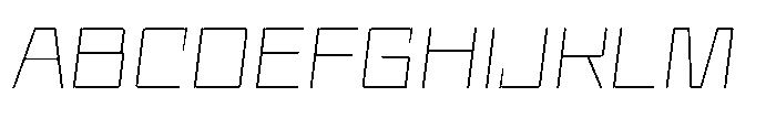 UT Sracotien Oblique Semi Expanded Thin Font UPPERCASE