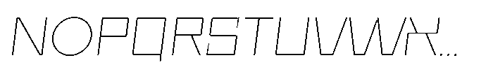 UT Sracotien Oblique Semi Expanded Thin Font UPPERCASE