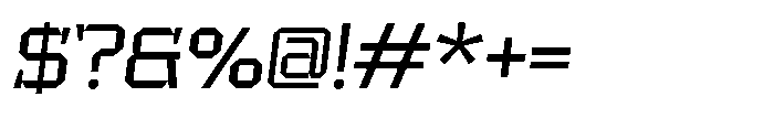 UT Sracotien Oblique Semi Expanded Font OTHER CHARS