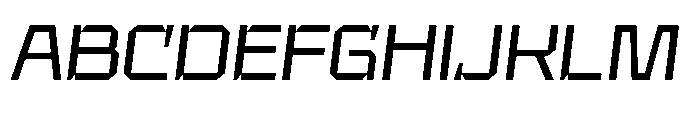 UT Sracotien Oblique Semi Expanded Font UPPERCASE