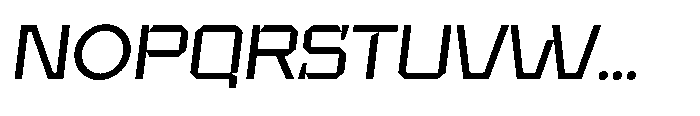 UT Sracotien Oblique Semi Expanded Font UPPERCASE