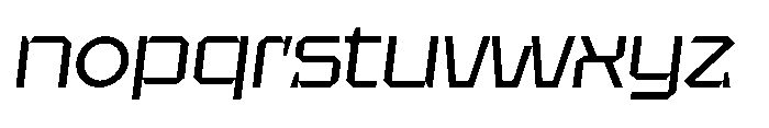 UT Sracotien Oblique Semi Expanded Font LOWERCASE