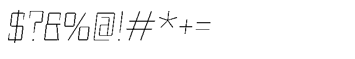 UT Sracotien Oblique Thin Font OTHER CHARS