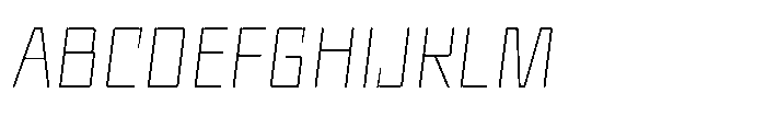 UT Sracotien Oblique Thin Font UPPERCASE