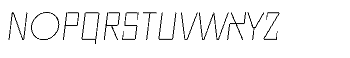 UT Sracotien Oblique Thin Font UPPERCASE