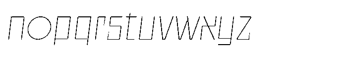 UT Sracotien Oblique Thin Font LOWERCASE