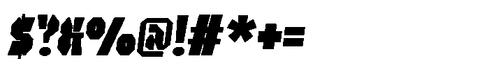 UT Sracotien Oblique Ultra Condensed Black Font OTHER CHARS