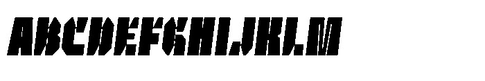 UT Sracotien Oblique Ultra Condensed Black Font UPPERCASE