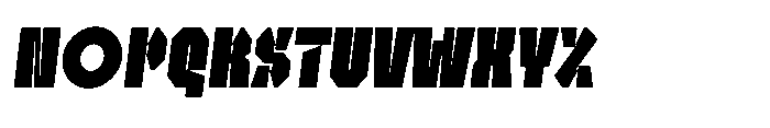 UT Sracotien Oblique Ultra Condensed Black Font UPPERCASE