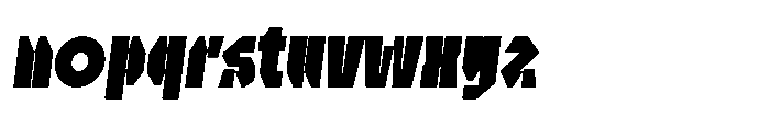 UT Sracotien Oblique Ultra Condensed Black Font LOWERCASE