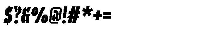 UT Sracotien Oblique Ultra Condensed Bold Font OTHER CHARS