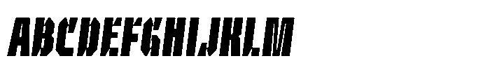 UT Sracotien Oblique Ultra Condensed Bold Font UPPERCASE