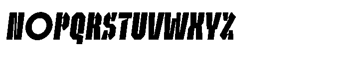 UT Sracotien Oblique Ultra Condensed Bold Font UPPERCASE