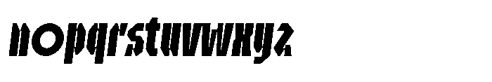 UT Sracotien Oblique Ultra Condensed Bold Font LOWERCASE