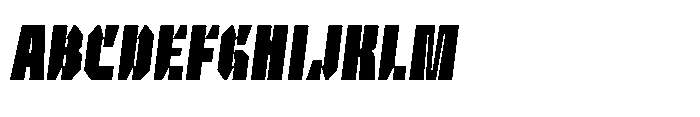 UT Sracotien Oblique Ultra Condensed Extra Bold Font UPPERCASE