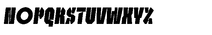 UT Sracotien Oblique Ultra Condensed Extra Bold Font UPPERCASE