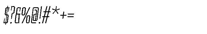 UT Sracotien Oblique Ultra Condensed Extra Light Font OTHER CHARS