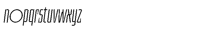 UT Sracotien Oblique Ultra Condensed Extra Light Font LOWERCASE