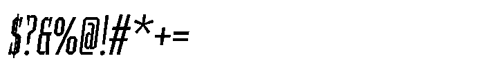 UT Sracotien Oblique Ultra Condensed Light Font OTHER CHARS