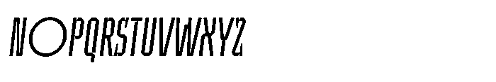 UT Sracotien Oblique Ultra Condensed Light Font UPPERCASE