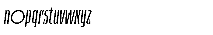 UT Sracotien Oblique Ultra Condensed Light Font LOWERCASE