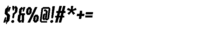 UT Sracotien Oblique Ultra Condensed Medium Font OTHER CHARS