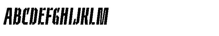 UT Sracotien Oblique Ultra Condensed Medium Font UPPERCASE