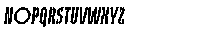 UT Sracotien Oblique Ultra Condensed Medium Font UPPERCASE