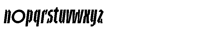UT Sracotien Oblique Ultra Condensed Medium Font LOWERCASE