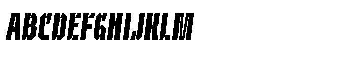 UT Sracotien Oblique Ultra Condensed Semi Bold Font UPPERCASE