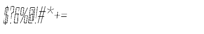 UT Sracotien Oblique Ultra Condensed Thin Font OTHER CHARS