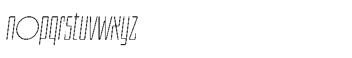 UT Sracotien Oblique Ultra Condensed Thin Font LOWERCASE