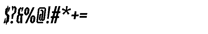 UT Sracotien Oblique Ultra Condensed Font OTHER CHARS