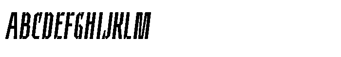 UT Sracotien Oblique Ultra Condensed Font UPPERCASE