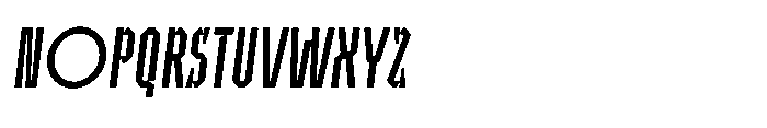 UT Sracotien Oblique Ultra Condensed Font UPPERCASE