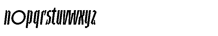 UT Sracotien Oblique Ultra Condensed Font LOWERCASE