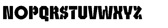 UT Sracotien Semi Condensed Extra Bold Font UPPERCASE