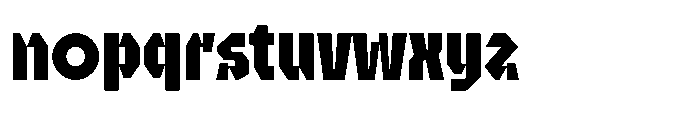 UT Sracotien Semi Condensed Extra Bold Font LOWERCASE